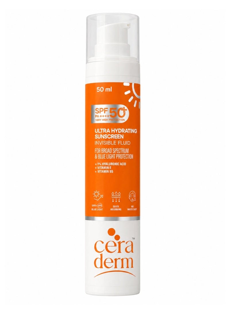 Impressmed Ceraderm Ultra Hydrating Sunscreen Invisible Fluid SPF 50 Plus 50ml - Image 4