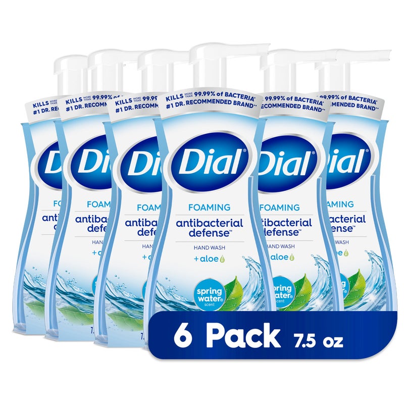 Dial Antibacterial Foaming Hand Wash Spring Water 75 fl oz Pack of 6