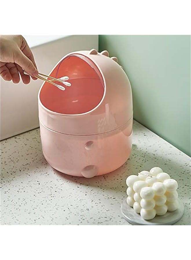 Desktop Trash Can Cute Mini Dinosaur Big Mouth Detachable Design Non-Slip Bottom Plastic Suitable For Office Desktop