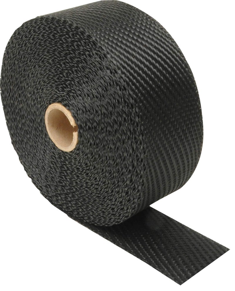 Design Engineering Black Titanium Exhaust Heat Wrap with Lava Rock Technology  2 x 50  Pliable Exhaust Wrap Tape for Exhaust Pipes Withstands 1800F Direct Heat  2500F Intermittent Heat