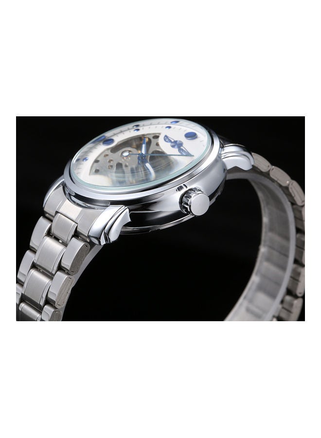 NIBEMINENT Men's Stainless Steel Mechanical Watch - 36 mm Silver - Image 2