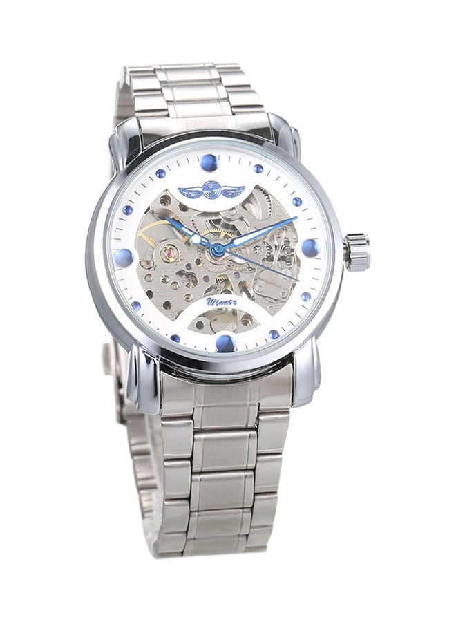 NIBEMINENT Men's Stainless Steel Mechanical Watch - 36 mm Silver - Image 1