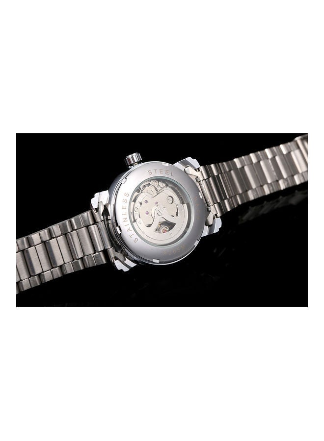 NIBEMINENT Men's Stainless Steel Mechanical Watch - 36 mm Silver - Image 5