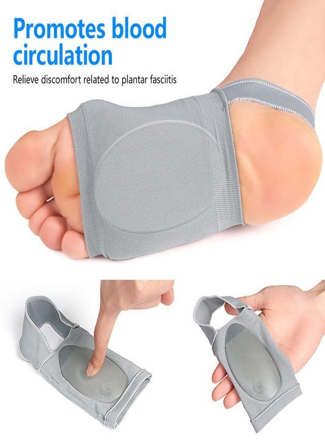 Orrda Arch Support with Non-Slip Strap for Women & Men, Plantar Fasciitis Sleeves with Built-In Gel Pads, Foot Pain Relief Cushions for Fallen Arches, Orthopedic Shoes Slippers Foot Arch Socks_1 Pair - Image 3