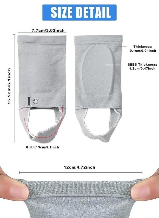 Orrda Arch Support with Non-Slip Strap for Women & Men, Plantar Fasciitis Sleeves with Built-In Gel Pads, Foot Pain Relief Cushions for Fallen Arches, Orthopedic Shoes Slippers Foot Arch Socks_1 Pair - Image 2