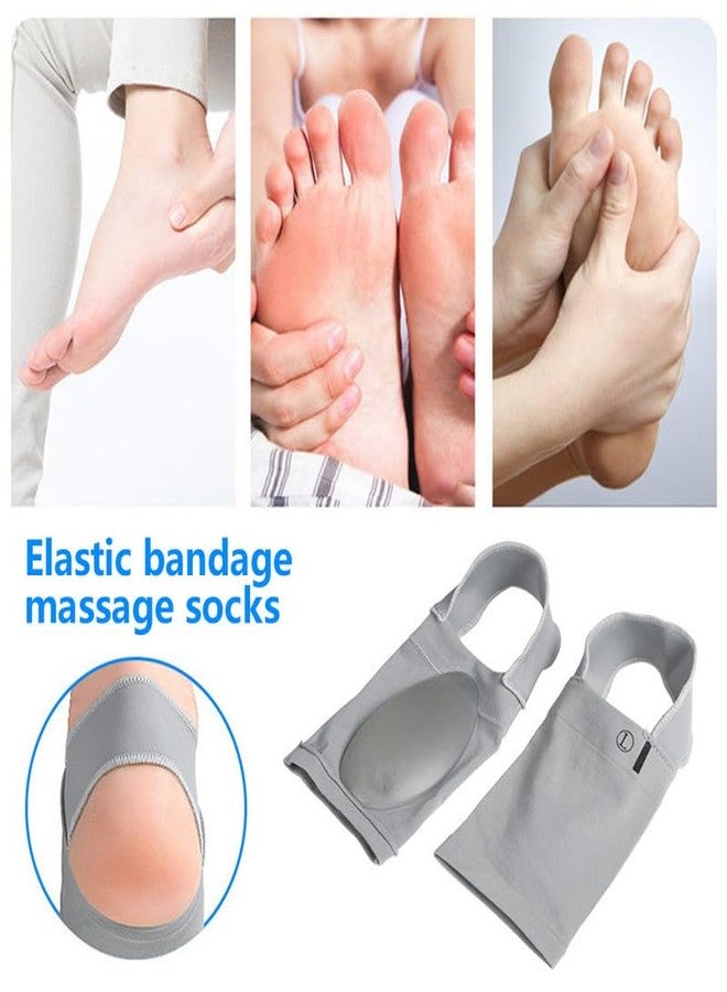 Orrda Arch Support with Non-Slip Strap for Women & Men, Plantar Fasciitis Sleeves with Built-In Gel Pads, Foot Pain Relief Cushions for Fallen Arches, Orthopedic Shoes Slippers Foot Arch Socks_1 Pair - Image 4