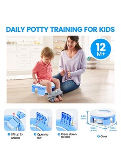 NNEWVANTE Portable Potty Training Toilet for Boys and Girls with Storage Bag - Foldable Travel Potty Chair, Indoor and Outdoor Potty Seat for Toddlers, Easy to...  - Image 3