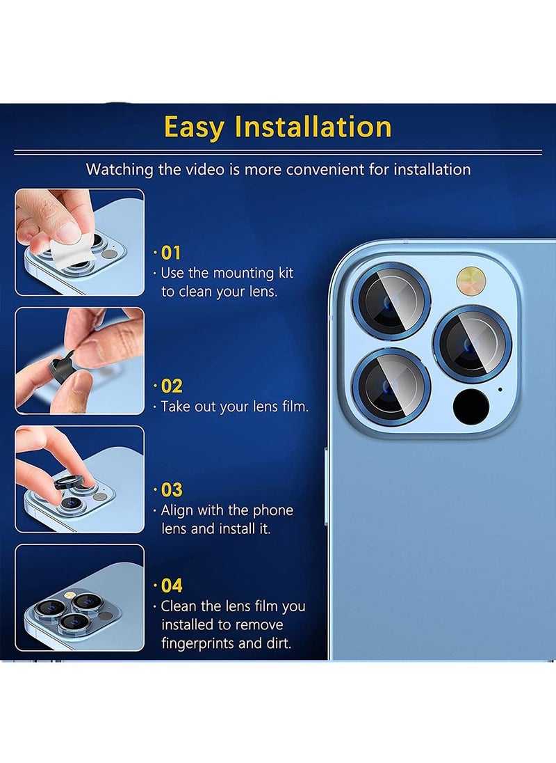 Muzz - Camera Glass Lens Protector Guard For iPhone 14 Pro Max / 14 Pro Blue - Image 1