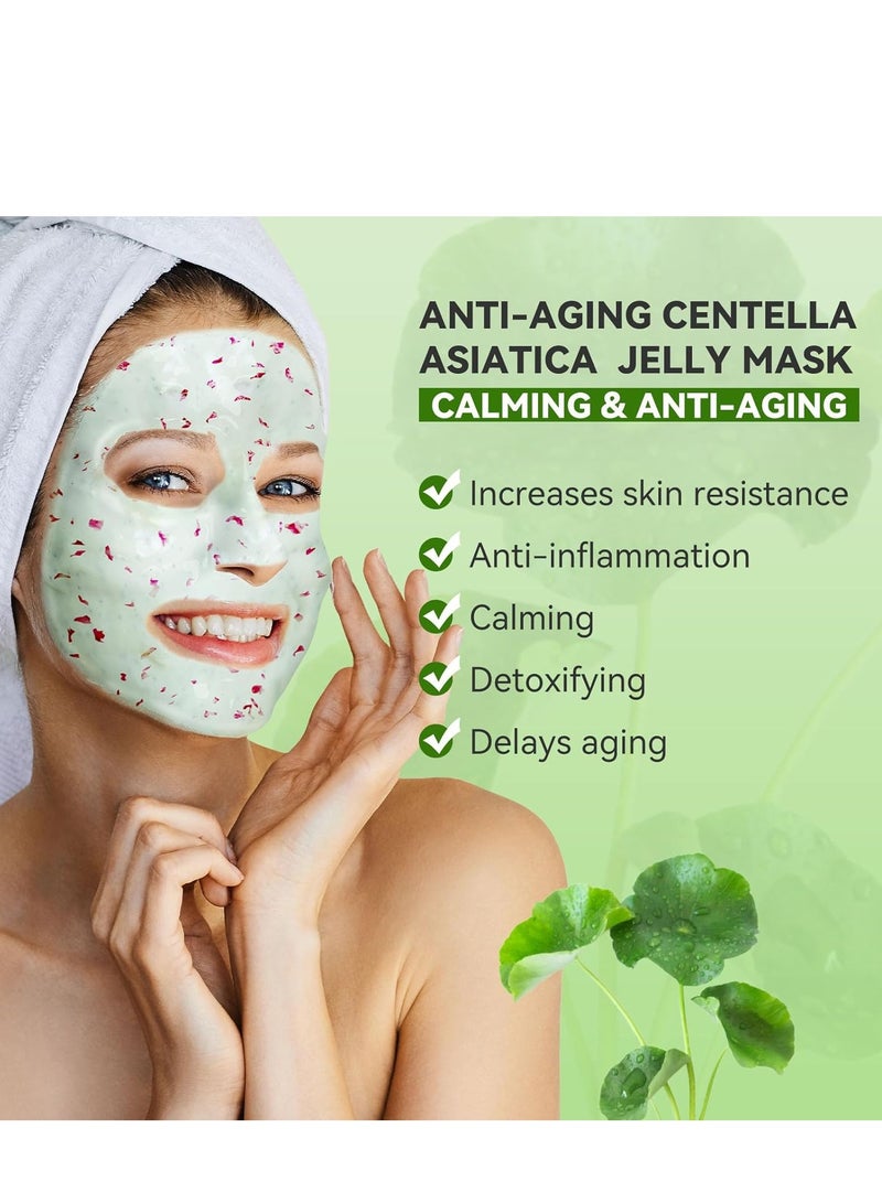 دك ار مينر قناع الوجه Jar Face Daily Salon للعناية بالبشرة قناع جيلي لتفتيح ومغذي أقنعة هيدروجيلي احترافية 23 أونصة (قناع جيلي Centella Asiatica المضاد للشيخوخة) - Image 2