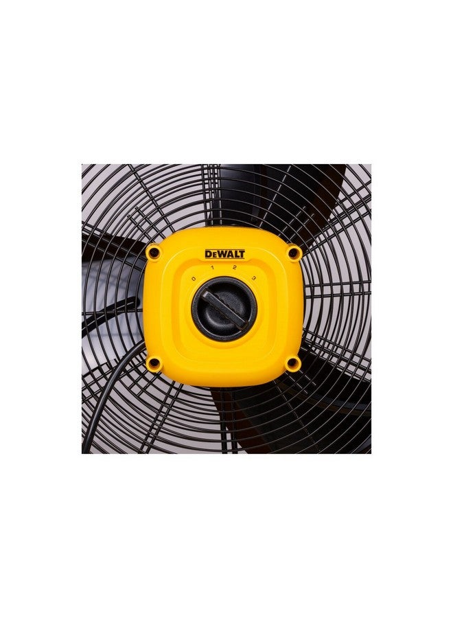 DEWALT 110W High-Velocity Industrial Floor Fan Yellow and Black 20 Inch DXF2067 - Image 5