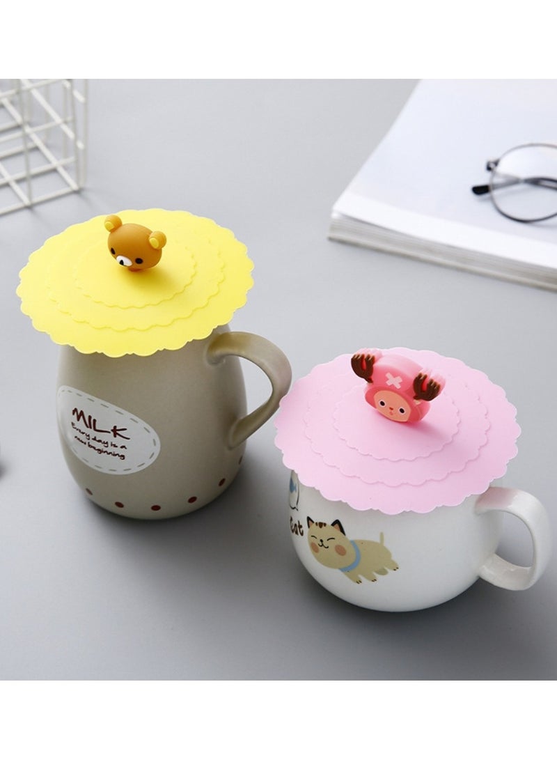 4 pieces Colorful Silicone Mug Covers - Reusable, Child-Safe, Dustproof Adorable Cup Lids - Image 3