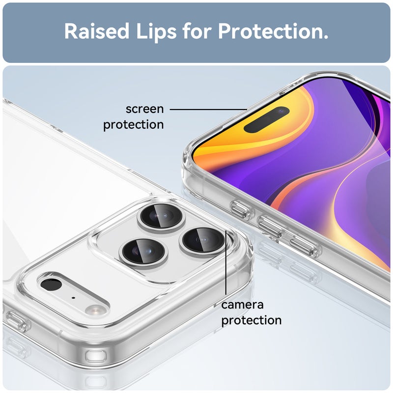 TWEGGON Clear Case for iPhone 17 Pro Max 6.9", Protective Clear Case for Apple iPhone 17 Pro Max 6.9" - Image 4