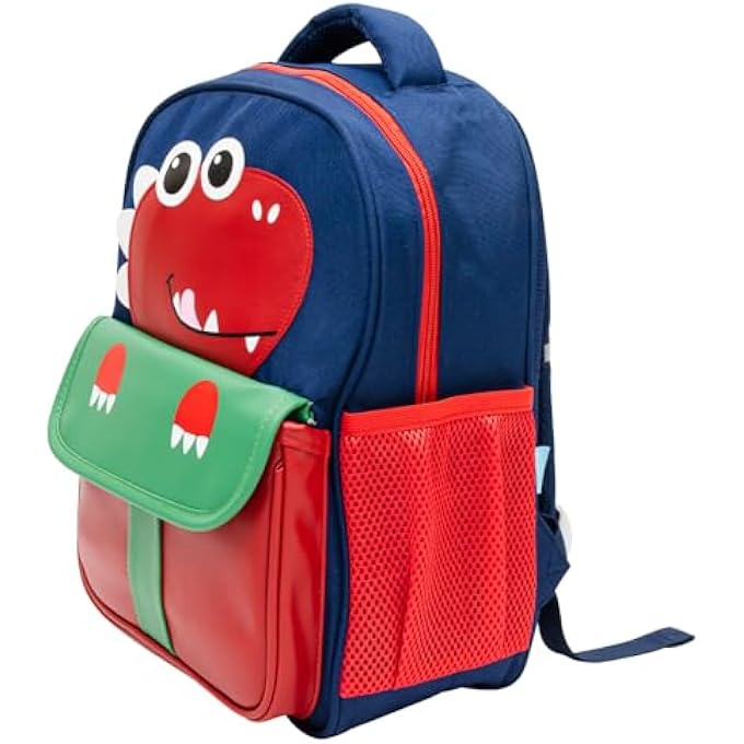 rayihni The MOON Brand Preschool Backpack for Kids Ages 36  Fun 3D Design Comfortable Padded Straps LightweightWaterproof Perfect for Lunch  SnacksTravel Toddler Boys  GirlsDino - Image 1