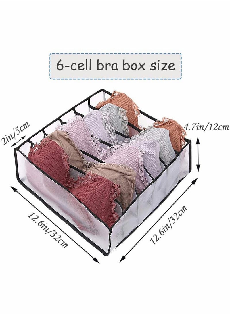KASTWAVE - Underwear Drawer Organizer Set, Includes 6/7/7/11/11 Cell Collapsible Closet Compartments - Image 1