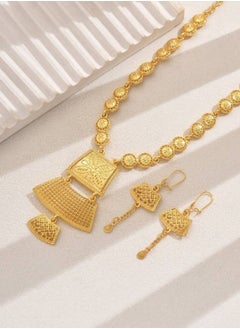 GOLDMAX 21k Gold Plated Necklace & Earrings Jewelry Set For Women  - Image 2