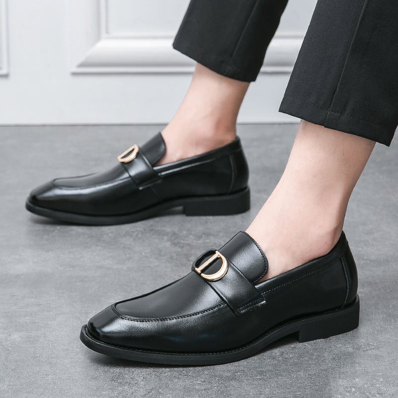 Plus Size 46 Pointed Shiny Double Pin Buckle Leather Shoes Men'S British Casual Stylist Loafers Punk Wedding Shoes - Image 5