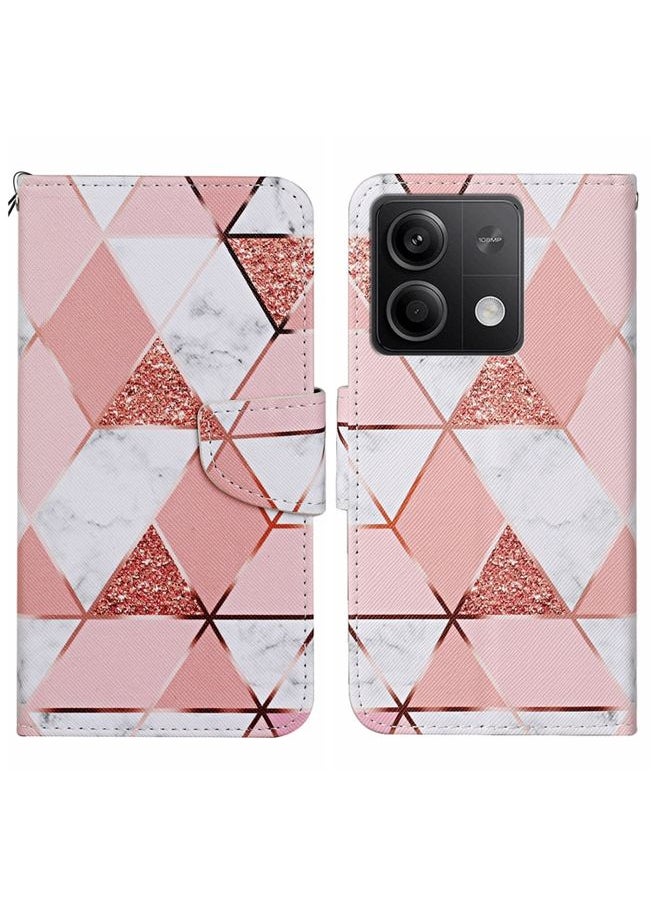 HuHa Case Cover For Xiaomi Redmi Note 13 5G Colored Drawing Pattern Leather Phone Case Marble 