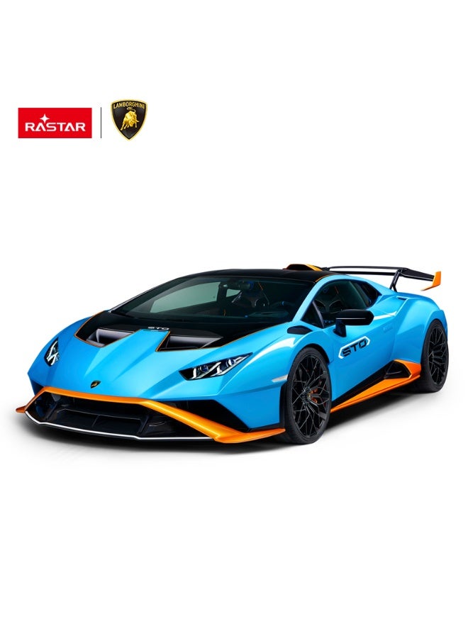 Rastar Lamborghini Huracán STO RC Car , Blue/Orange, 1:14 Scale - Image 4