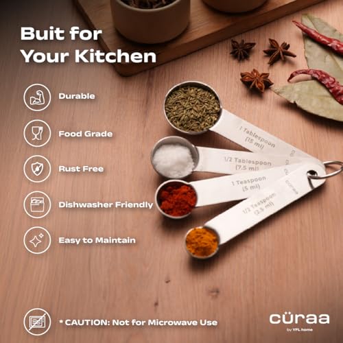 Cüraa Weight Machine for Kitchen with Measuring Spoons | Food Weighing Scale for Health, Fitness, Home Baking & Cooking | Digital Kitchen Scale with Bright LCD, Tare Function - Image 5