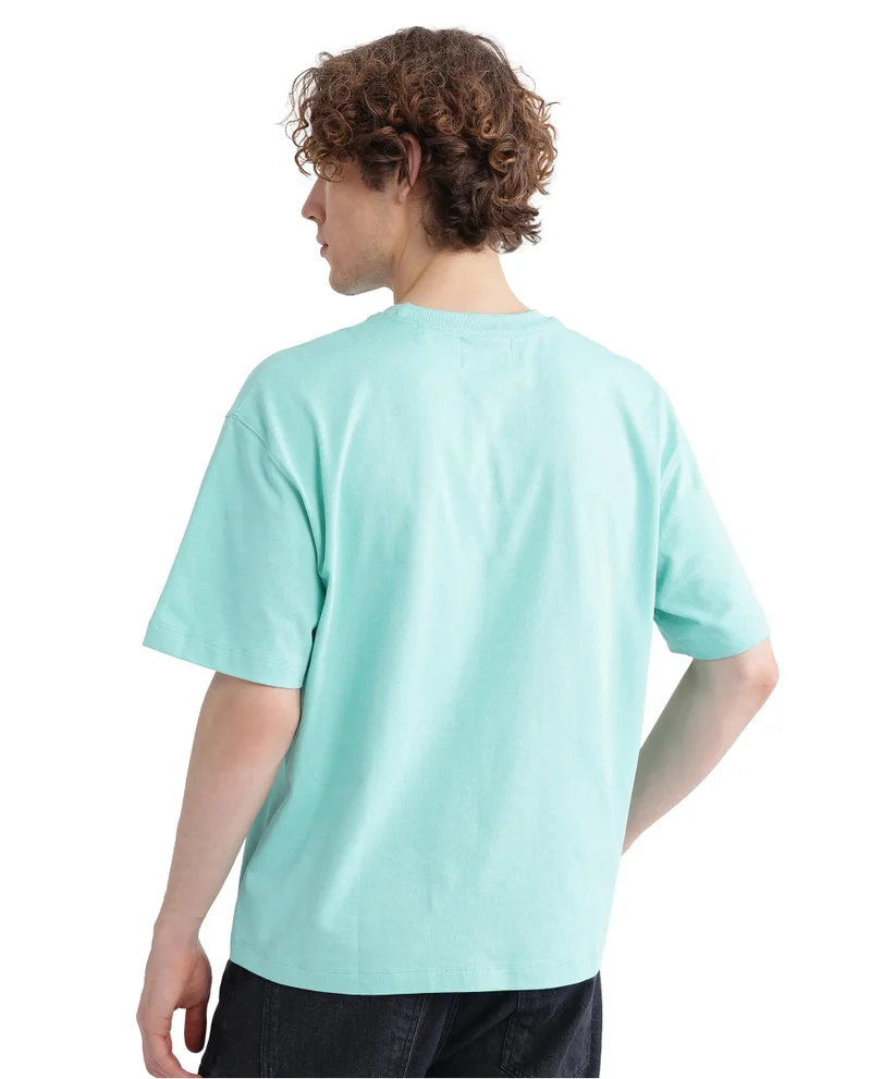 Rare Rabbit Men's Graphic Print Crew Neck T-Shirt