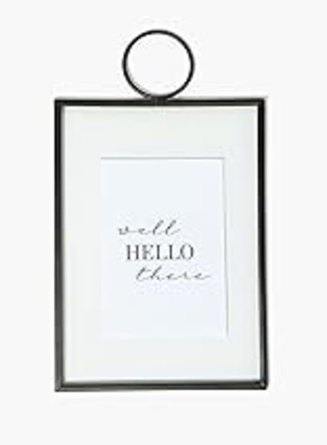 Matalan Metal Photo Frame, 5 Inch x 7 Inch Size, Black