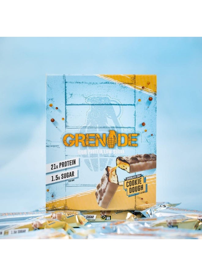 Grenade بار جرينيد عالي البروتين، منخفض السكر - نكهة عجينة بسكويت الشوكولاتة، 12 × 60 جرام - Image 3