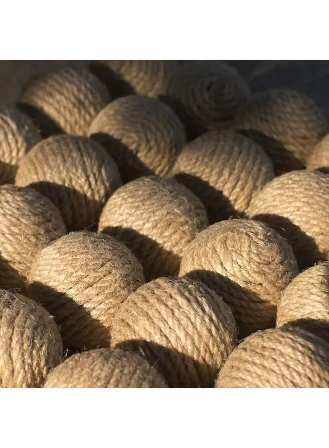 كرات لعبة القطط من حبل السيزال 5 قطع، ألعاب خدش ومطاردة متينة، ذات ملمس طبيعي بلون البيج للعب في الداخل - Image 2