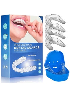 HaLunhi Mouth Guard for Clenching Teeth at Night, Night Guards for Teeth Grinding, Mouth Guard for Grinding Teeth at Night, Reusable Teeth Grinding Mouth Guard, Mouthguards for Grinding of Teeth (4 Piece Set)  - Image 1