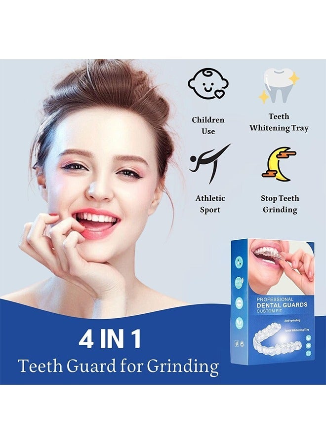 HaLunhi Mouth Guard for Clenching Teeth at Night, Night Guards for Teeth Grinding, Mouth Guard for Grinding Teeth at Night, Reusable Teeth Grinding Mouth Guard, Mouthguards for Grinding of Teeth (4 Piece Set) - Image 3