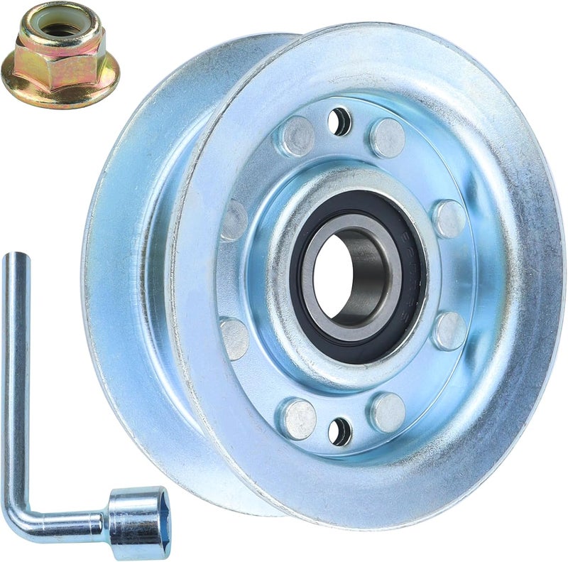 BOSFLAG GY22172 Idler Pulley Replaces John Deere GY22172 Idler Pulley John Deere GY20067 Idler Pulley John Deere flat Idler Pulley - GY22172 for John Deere D140 E160 L110 L120 L130 LA115 LA145 Tractor - Image 1