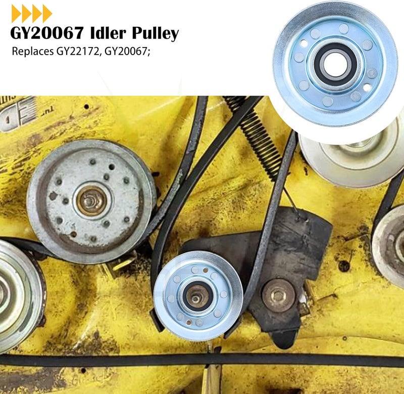 BOSFLAG GY22172 Idler Pulley Replaces John Deere GY22172 Idler Pulley John Deere GY20067 Idler Pulley John Deere flat Idler Pulley - GY22172 for John Deere D140 E160 L110 L120 L130 LA115 LA145 Tractor - Image 2