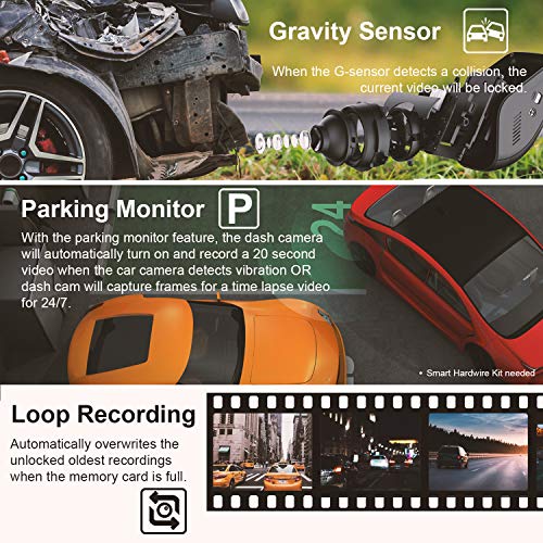 REXING V1 - 4K Ultra HD Car Dash Cam 2.4" LCD Screen, Wi-Fi, 170° Wide Angle Dashboard Camera Recorder with G-Sensor, WDR, Loop Recording, Supercapacitor, Mobile App, 256GB Supported - Image 5