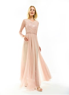 House of Moda Sequin Embellished Tulle Layered Maxi Dress by Styli  - Image 5