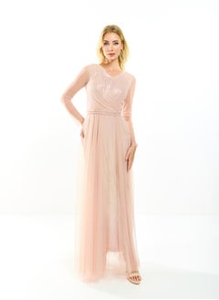 House of Moda Sequin Embellished Tulle Layered Maxi Dress by Styli  - Image 2