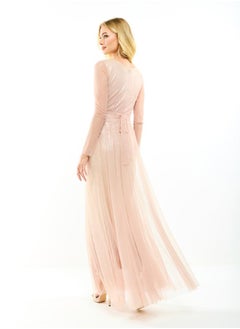 House of Moda Sequin Embellished Tulle Layered Maxi Dress by Styli  - Image 1