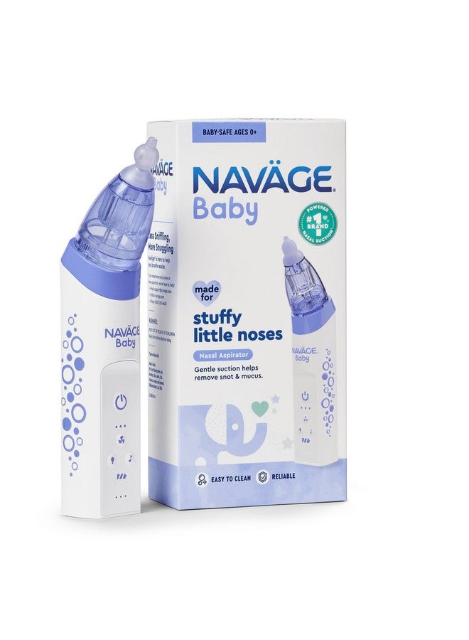 Navage Baby Nasal Aspirator - Gentle, Pediatrician Recommended Nasal Aspirator for Baby Congestion & Stuffy Noses - Baby Nose Sucker w/ Lights, Lullabies & BPA Free Silicone Tips - Image 1