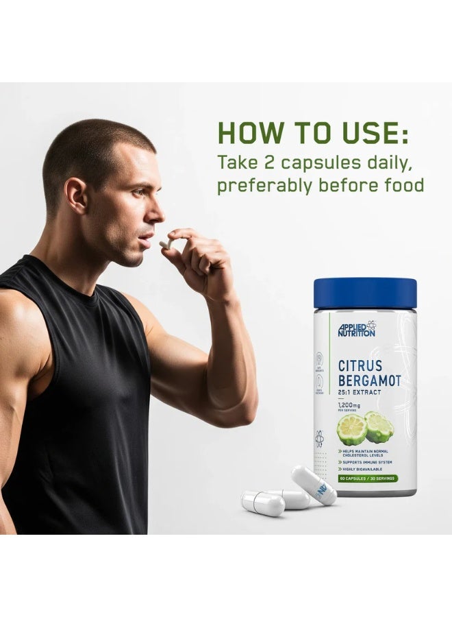 appliednutrition Citrus Bergamot 25:1 Extract, 1200mg, 60 Capsules – Supports Heart Health, Cholesterol Balance & Antioxidant Protection - Image 2