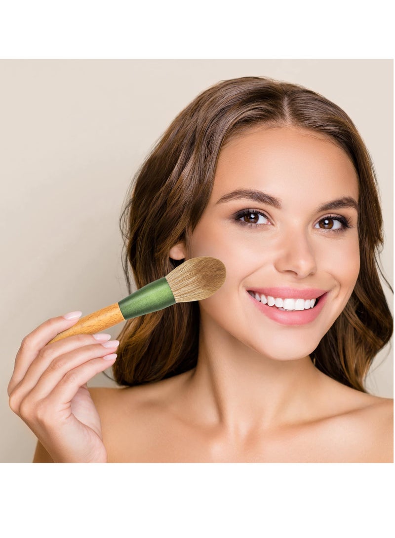 KASTWAVE Natural Wooden Makeup Brush Set, Travel Makeup Brush Set, Brushes For Makeup with Organizer, Blush Brush, Foundation Brush, Concealer Brush, Eyebrow Brush, Premium Synthetic Bristles, 10 Piece Set - Image 5