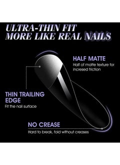 gelike ec Short Almond Nail Tips: Soft Gel X False Nail Tips Full Cover For Nail Extensions - Acrylic Nails Professional Clear Gelly Tips Preshaped Pmma, 12 Sizes, 240Pcs  - Image 3