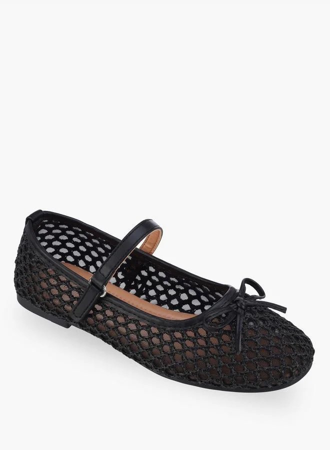 Flora Bella By Shoexpress Girls Hook & Loop Ballerina Shoes