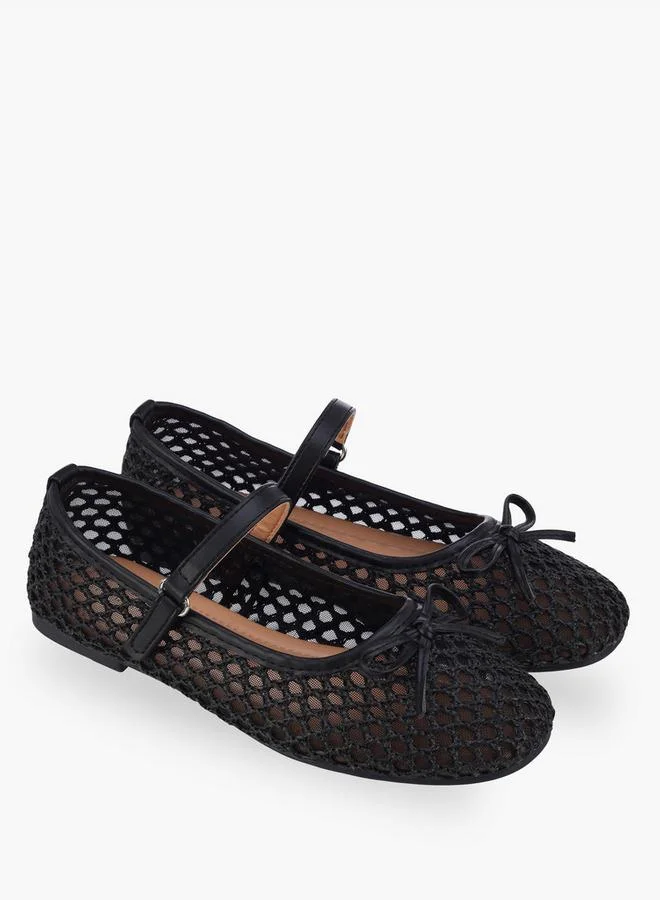 Flora Bella By Shoexpress Girls Hook & Loop Ballerina Shoes
