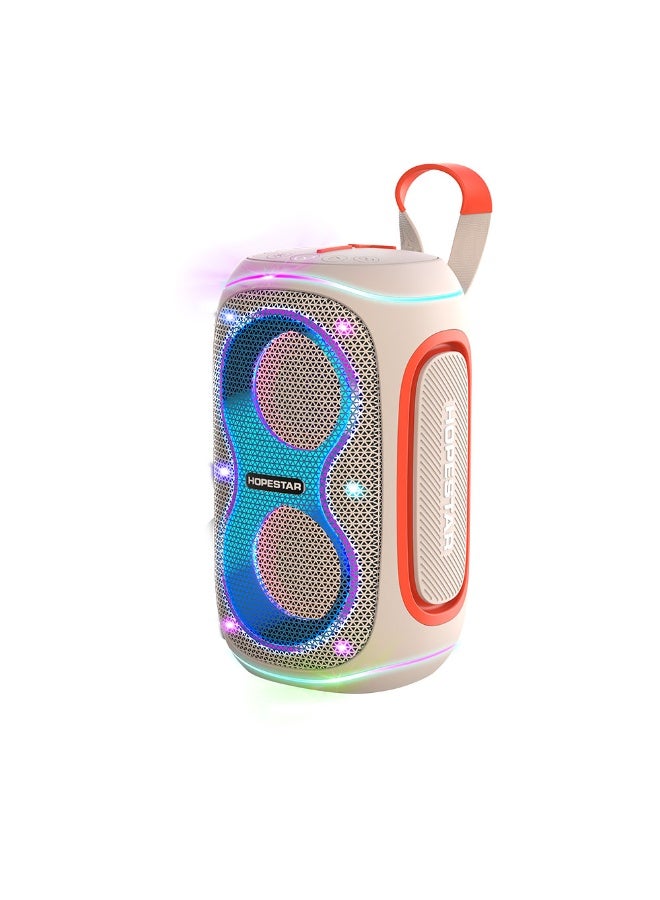 HOPESTAR Waterproof Bluetooth Speaker, Portable Radio, TWS Stereo, Wireless, TF, USB, AUX Portable Bluetooth Speaker LED Light TWS Deep Bass Boom Box HOPESTAR Party 210 Mini
