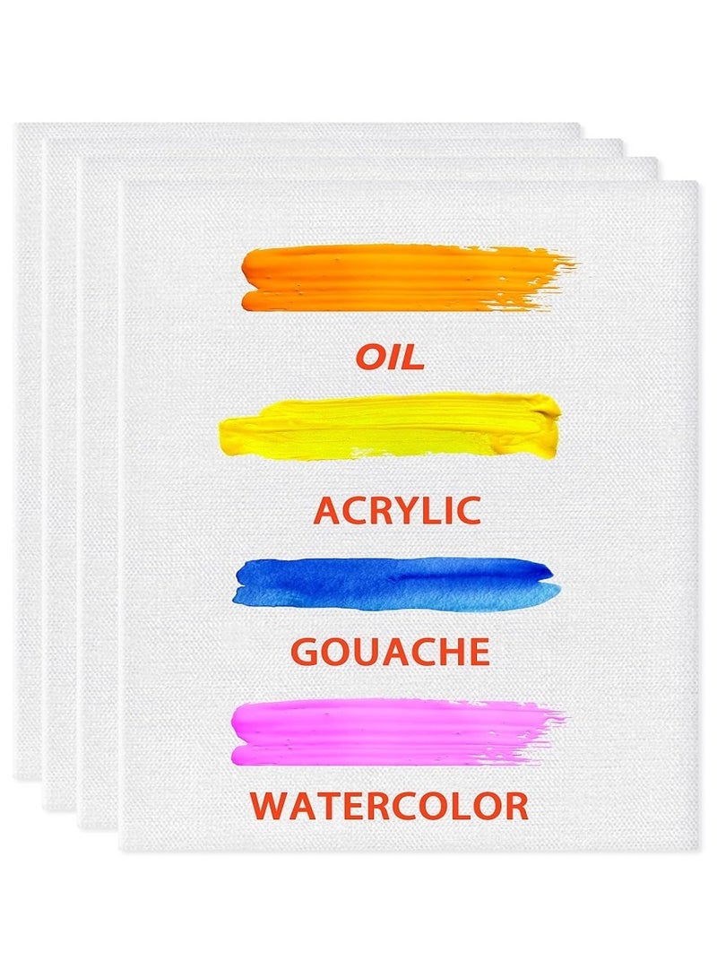 مجموعة من 10 ألواح قماشية للرسم، 10 × 10 سم، ألواح قماشية فارغة معدة بالقطن وخالية من الأحماض للرسم الزيتي والألوان المائية والأكريليك والغواش والتيمبرا - Image 4