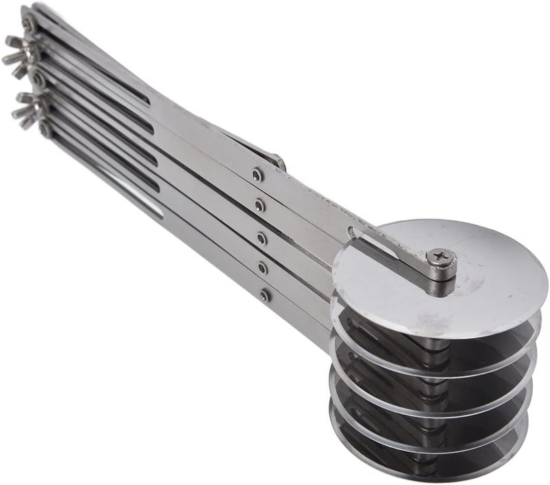 klarako Pastry Cutter Wheel, Pizza Roller Multifunctional Use Time Saving Safe Accurate Cutting Adjustable Distance for Cake for Pizza for Biscuits(5 rounds) - Image 1