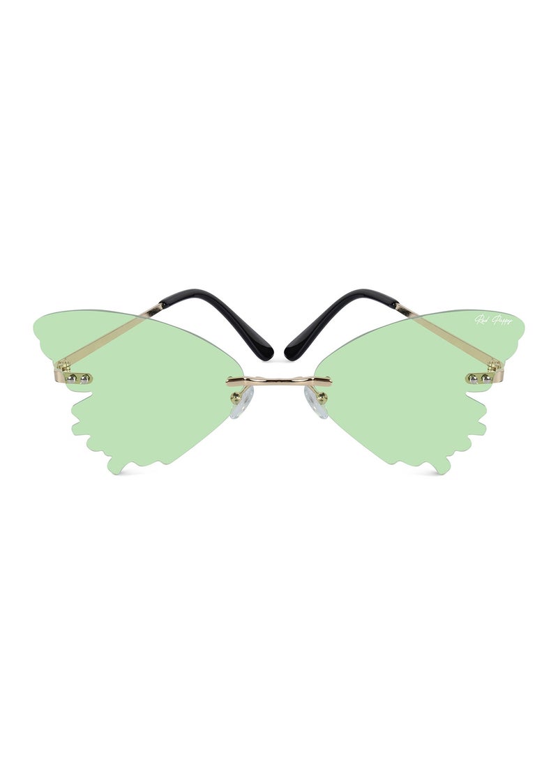 Woggles Strobe Light Green Butterfly Sunglasses  - Image 3