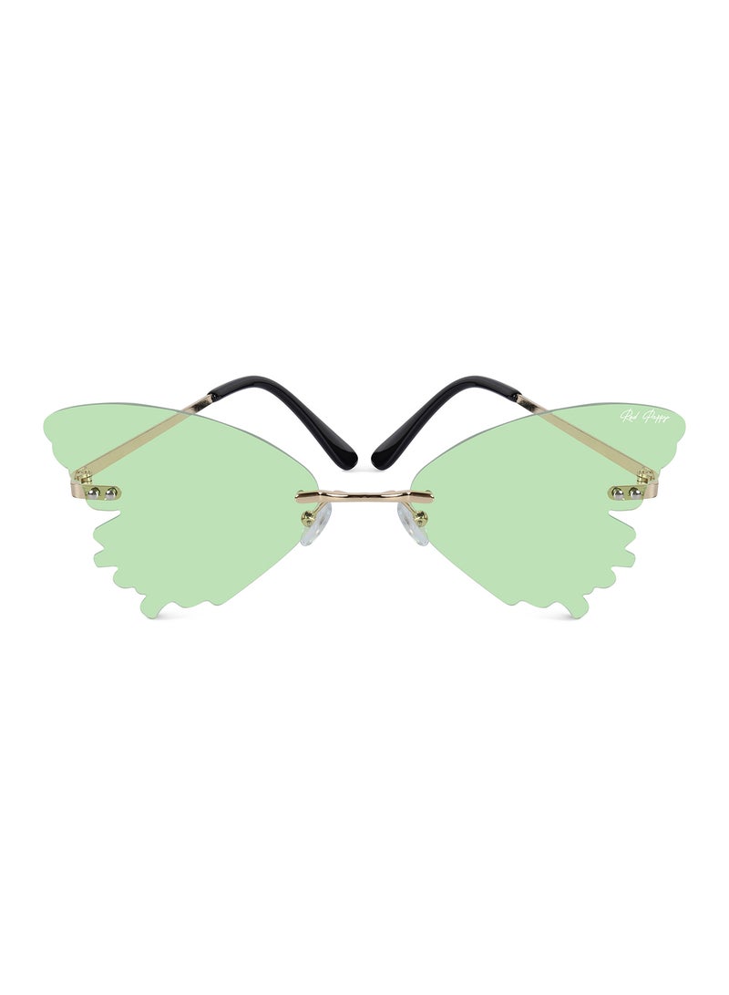 Woggles Strobe Light Green Butterfly Sunglasses  - Image 1