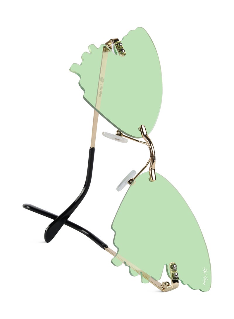 Woggles Strobe Light Green Butterfly Sunglasses  - Image 4