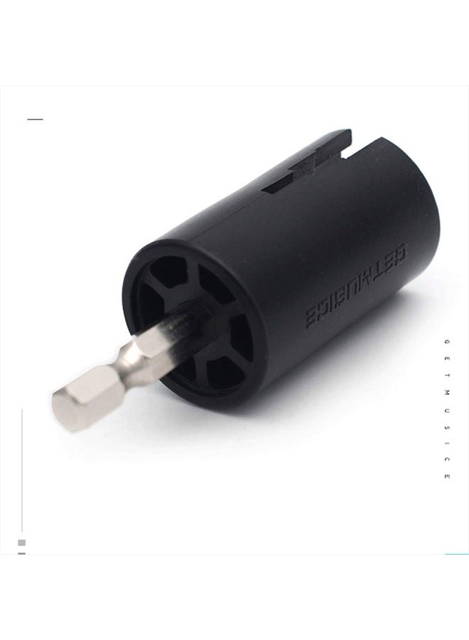 SAPHUE Hexagonal Drill Bit Tuning Peg Winder For Electric Acoustic Guitar Bass String Change Maintenance, Attaches to Power Screwdriver or Power Drill - Image 4