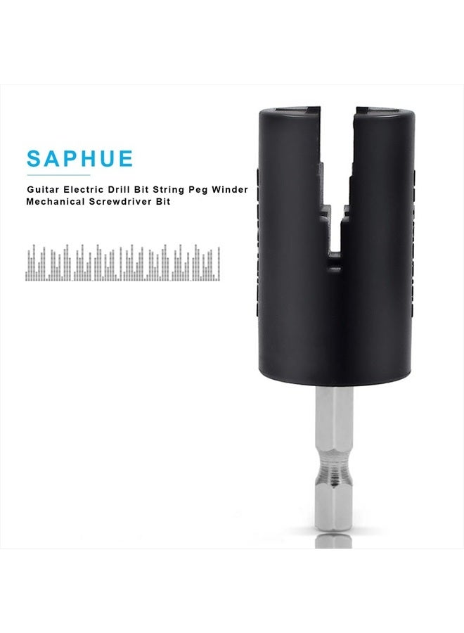 SAPHUE Hexagonal Drill Bit Tuning Peg Winder For Electric Acoustic Guitar Bass String Change Maintenance, Attaches to Power Screwdriver or Power Drill - Image 3