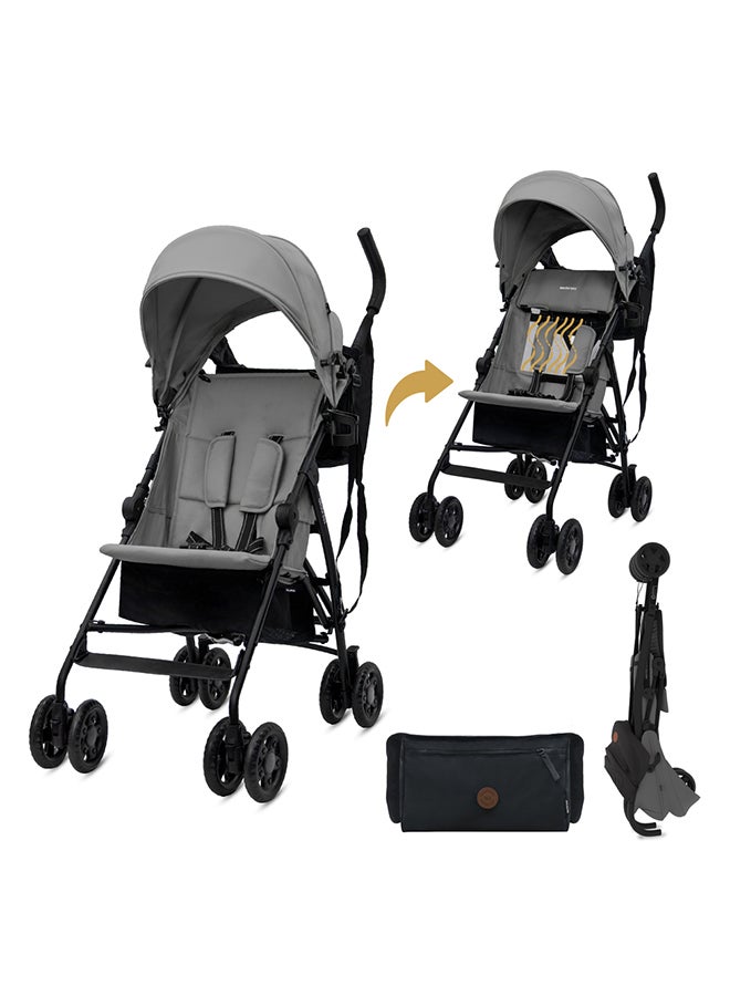 نيوبريز عربة أطفال نيوبيز كليما خفيفة الوزن وقابلة للطي للسفر، مظلة مقاومة للماء بعامل حماية  +، مناسبة من  أشهر إلى  سنوات، تتحمل حتى  كجم، ضمان  سنوات، مع حامل أكواب ومنظم صغير وحزام حمل - Image 1